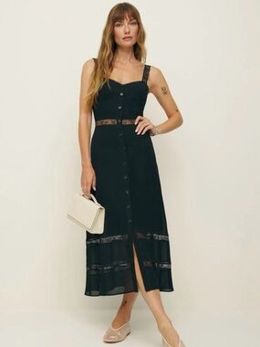 white dress with puff sleeves midi White Cotton Eyelet Puff Sleeve Midi Dress – FARM Rio
